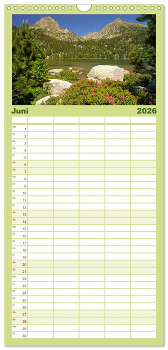 Spanien - die Pyrenäen (CALVENDO Familienplaner 2026)