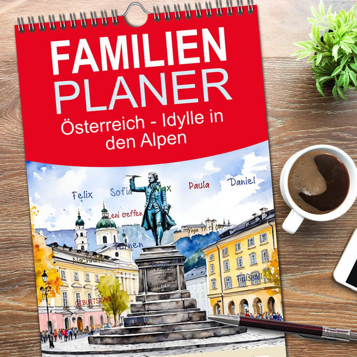 Österreich - Idylle in den Alpen (CALVENDO Familienplaner 2026)