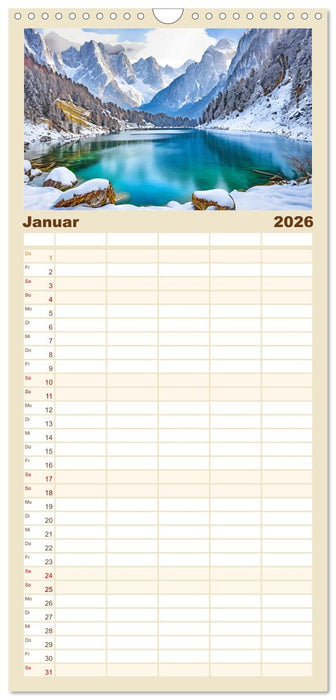 Österreich - Idylle in den Alpen (CALVENDO Familienplaner 2026)