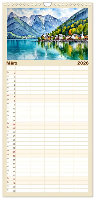 Österreich - Idylle in den Alpen (CALVENDO Familienplaner 2026)