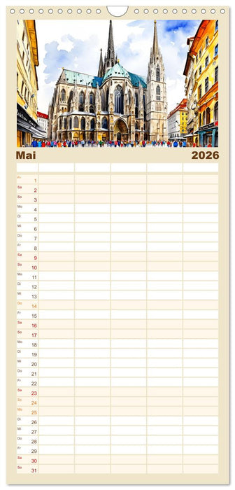 Österreich - Idylle in den Alpen (CALVENDO Familienplaner 2026)