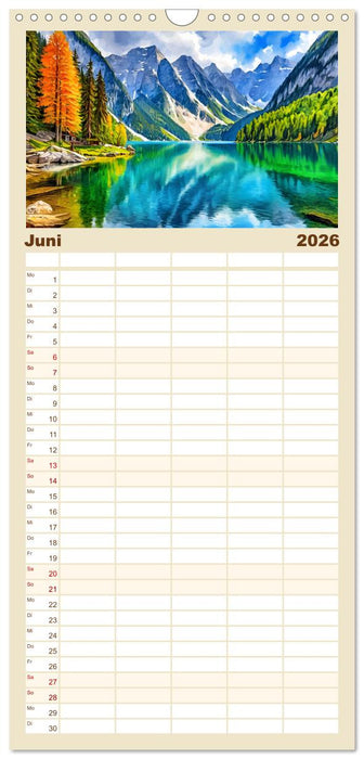 Österreich - Idylle in den Alpen (CALVENDO Familienplaner 2026)