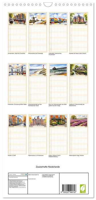 Zauberhafte Niederlande (CALVENDO Familienplaner 2026)