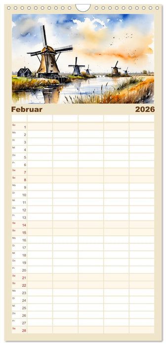 Zauberhafte Niederlande (CALVENDO Familienplaner 2026)