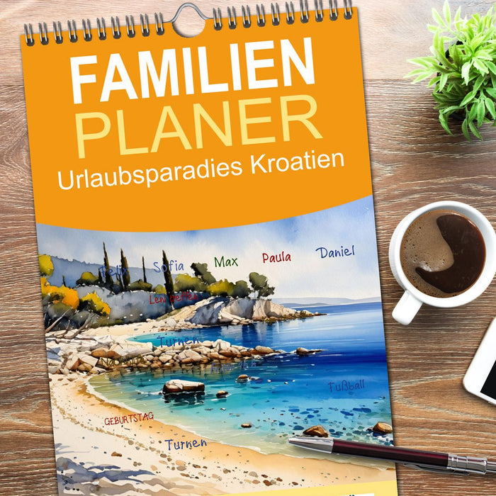 Urlaubsparadies Kroatien (CALVENDO Familienplaner 2026)
