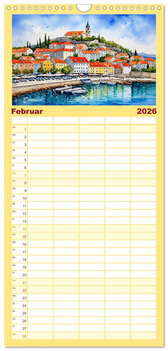 Urlaubsparadies Kroatien (CALVENDO Familienplaner 2026)