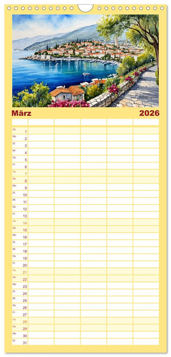 Urlaubsparadies Kroatien (CALVENDO Familienplaner 2026)