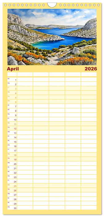 Urlaubsparadies Kroatien (CALVENDO Familienplaner 2026)