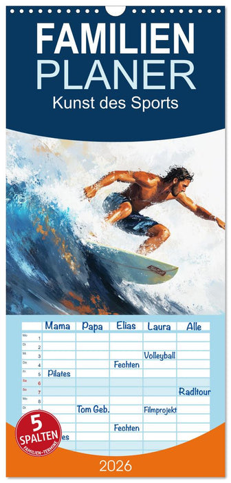 Kunst des Sports (CALVENDO Familienplaner 2026)