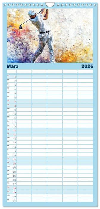 Kunst des Sports (CALVENDO Familienplaner 2026)