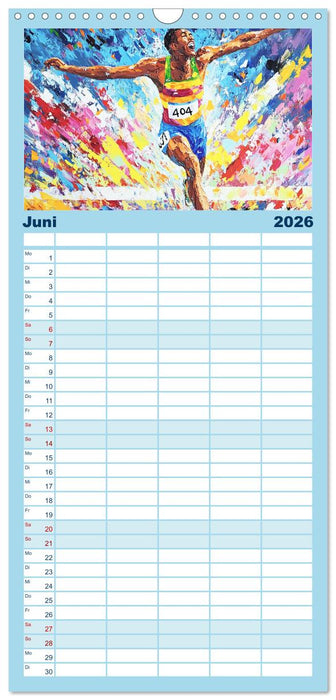 Kunst des Sports (CALVENDO Familienplaner 2026)