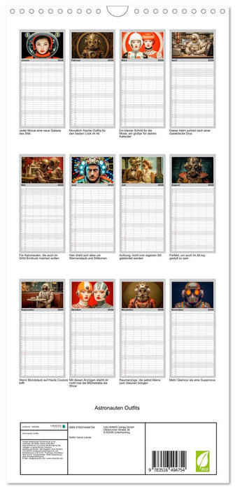 Astronauten Outfits (CALVENDO Familienplaner 2026)