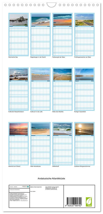 Andalusische Atlantikküste (CALVENDO Familienplaner 2026)