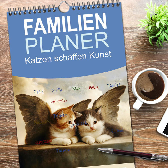 Katzen schaffen Kunst (CALVENDO Familienplaner 2026)