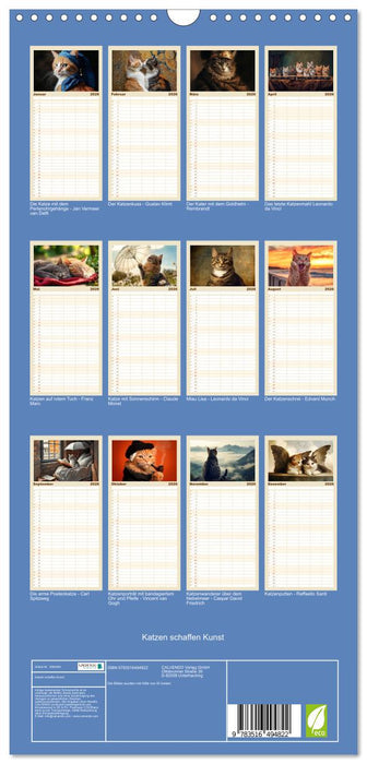 Katzen schaffen Kunst (CALVENDO Familienplaner 2026)