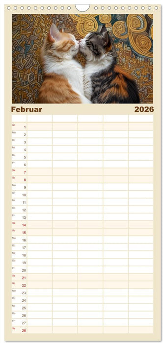 Katzen schaffen Kunst (CALVENDO Familienplaner 2026)