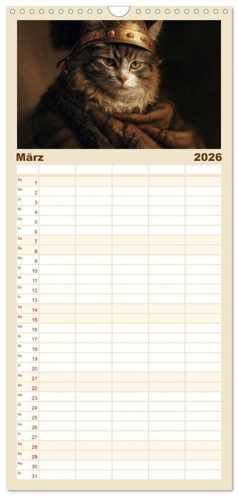 Katzen schaffen Kunst (CALVENDO Familienplaner 2026)