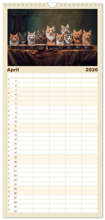 Katzen schaffen Kunst (CALVENDO Familienplaner 2026)