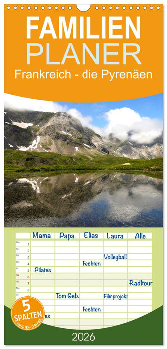 Frankreich - die Pyrenäen (CALVENDO Familienplaner 2026)