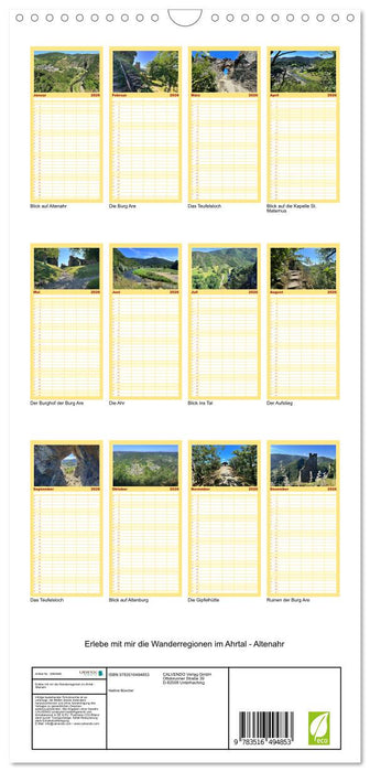 Erlebe mit mir die Wanderregionen im Ahrtal - Altenahr (CALVENDO Familienplaner 2026)