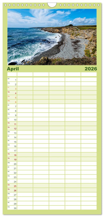 Cote Sauvage. Wilde Atlantikküste der Bretagne. (CALVENDO Familienplaner 2026)