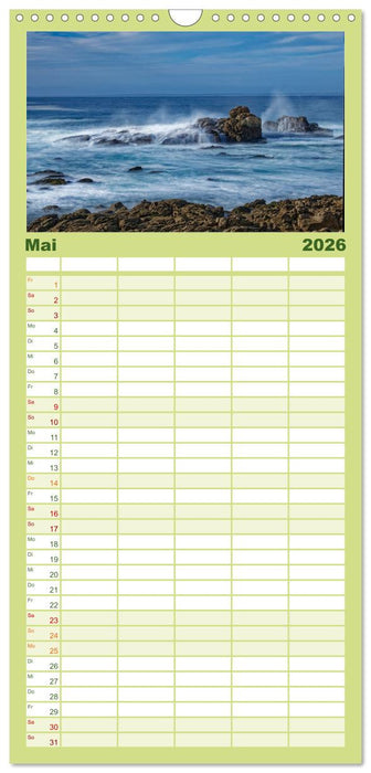 Cote Sauvage. Wilde Atlantikküste der Bretagne. (CALVENDO Familienplaner 2026)