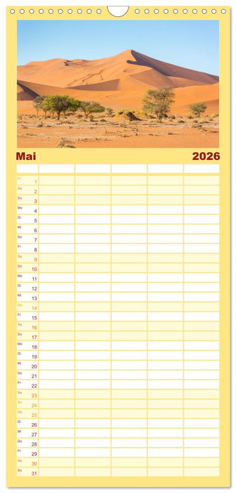 Namib Naukluft National Park - Unendliche Wüste (CALVENDO Familienplaner 2026)