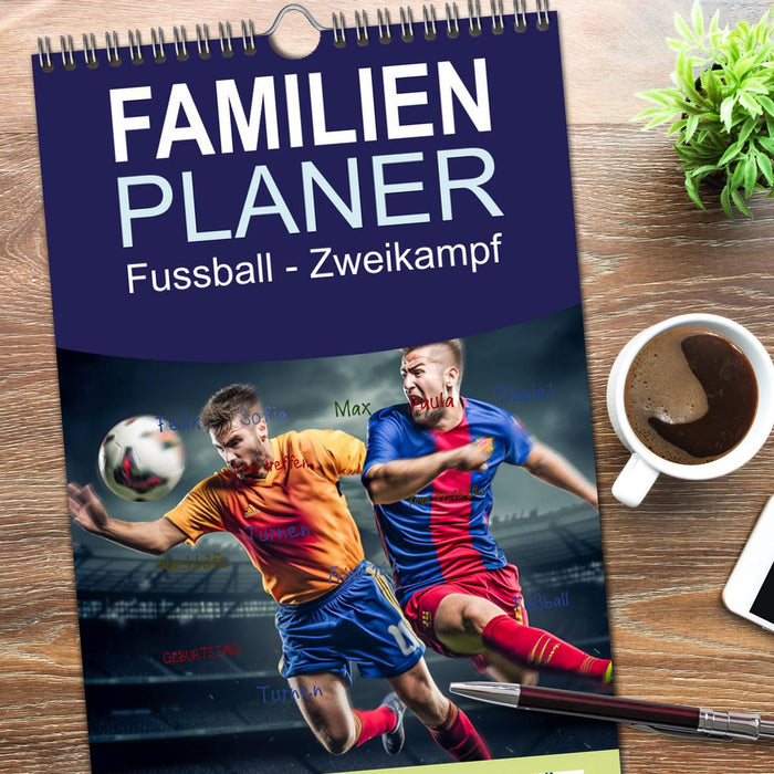 Fussball - Zweikampf (CALVENDO Familienplaner 2026)