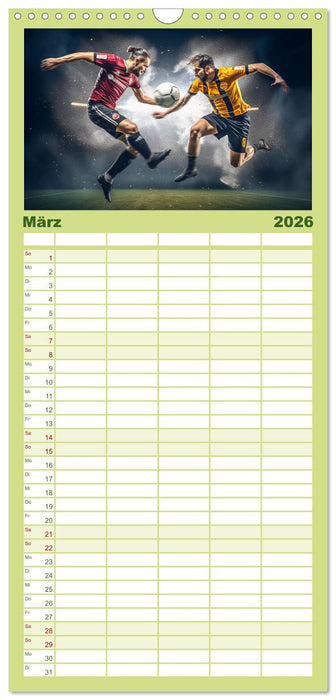 Fussball - Zweikampf (CALVENDO Familienplaner 2026)