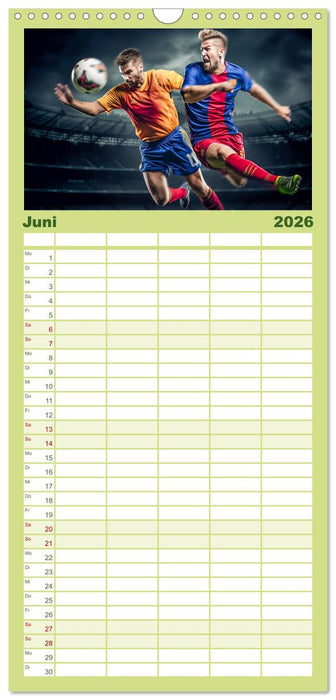 Fussball - Zweikampf (CALVENDO Familienplaner 2026)