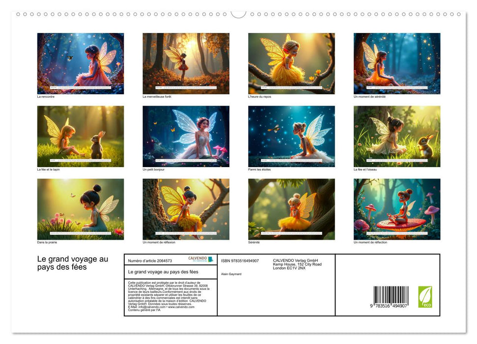 Le grand voyage au pays des fées (CALVENDO Calendrier supérieur 2026)