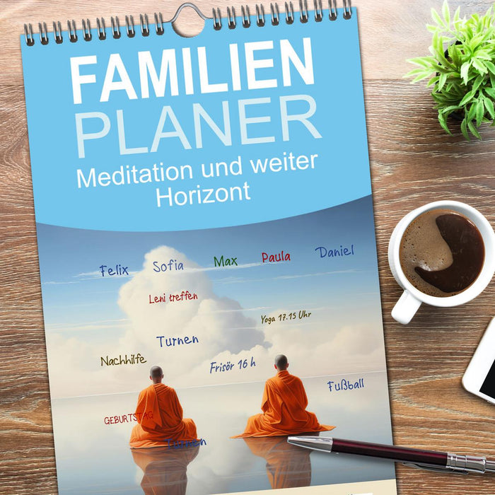 Meditation und weiter Horizont (CALVENDO Familienplaner 2026)