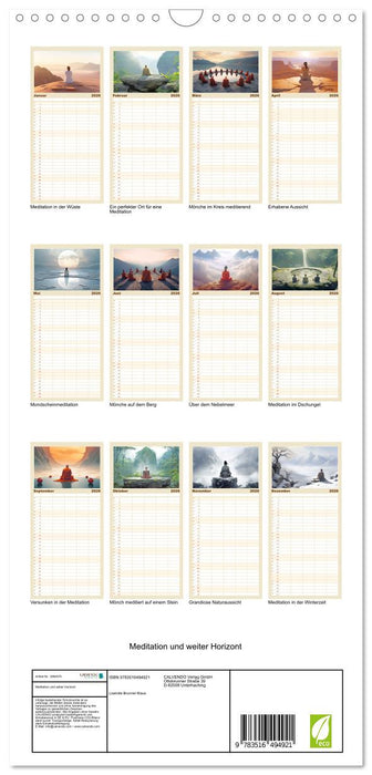 Meditation und weiter Horizont (CALVENDO Familienplaner 2026)