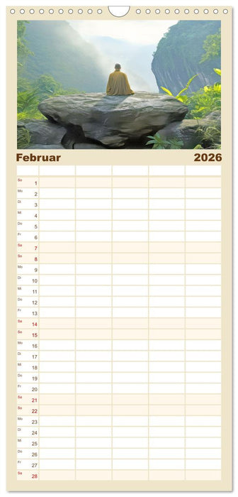 Meditation und weiter Horizont (CALVENDO Familienplaner 2026)