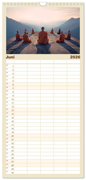 Meditation und weiter Horizont (CALVENDO Familienplaner 2026)