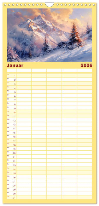 Farben und Licht - Landschaftsmalerei im Jahreskreis (CALVENDO Familienplaner 2026)