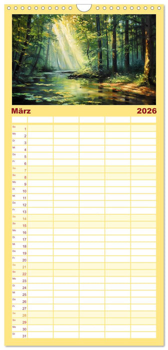 Farben und Licht - Landschaftsmalerei im Jahreskreis (CALVENDO Familienplaner 2026)