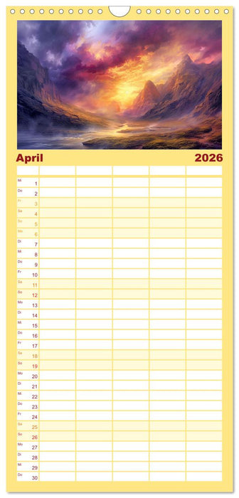 Farben und Licht - Landschaftsmalerei im Jahreskreis (CALVENDO Familienplaner 2026)