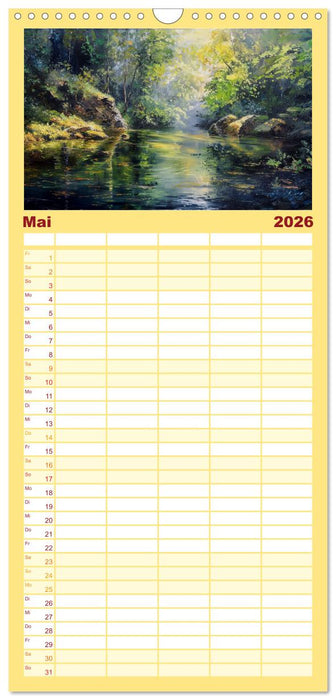 Farben und Licht - Landschaftsmalerei im Jahreskreis (CALVENDO Familienplaner 2026)