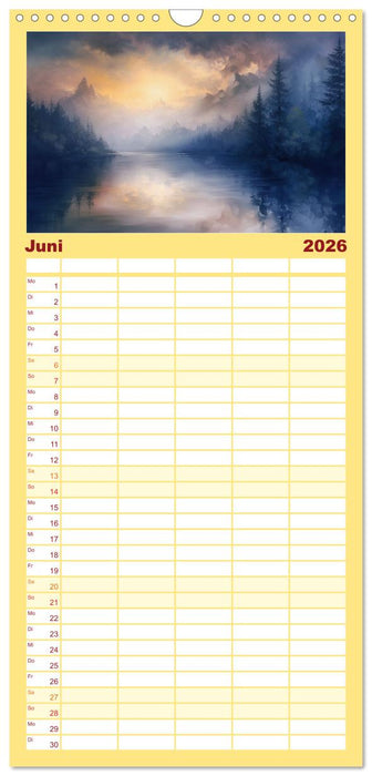 Farben und Licht - Landschaftsmalerei im Jahreskreis (CALVENDO Familienplaner 2026)