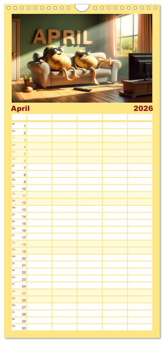 Couch Potatoes: Ein Jahr voll Komfort und Spaß (CALVENDO Familienplaner 2026)