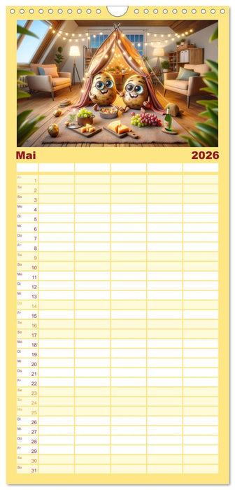Couch Potatoes: Ein Jahr voll Komfort und Spaß (CALVENDO Familienplaner 2026)