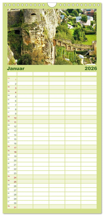 Luxemburg entlang des Wenzelwegs (CALVENDO Familienplaner 2026)