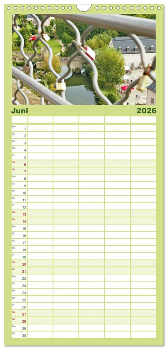 Luxemburg entlang des Wenzelwegs (CALVENDO Familienplaner 2026)