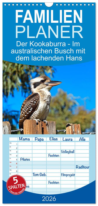 Der Kookaburra - Im australischen Busch mit dem lachenden Hans (CALVENDO Familienplaner 2026)