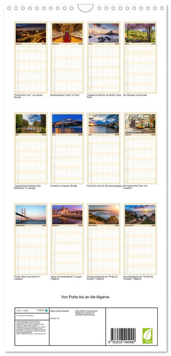 Von Porto bis an die Algarve (CALVENDO Familienplaner 2026)