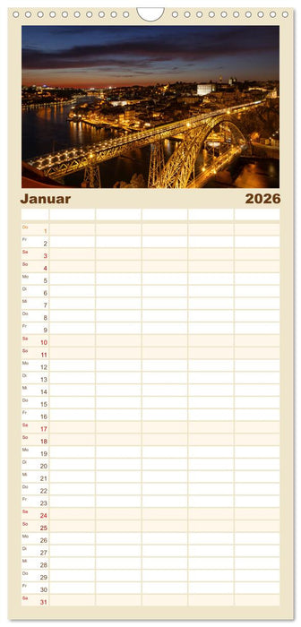 Von Porto bis an die Algarve (CALVENDO Familienplaner 2026)