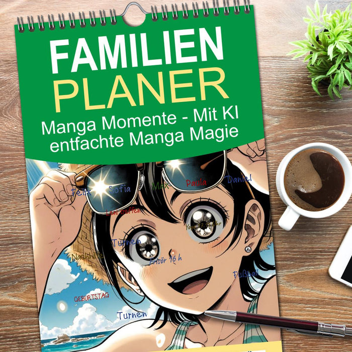 Manga Momente - Mit KI entfachte Manga Magie (CALVENDO Familienplaner 2026)