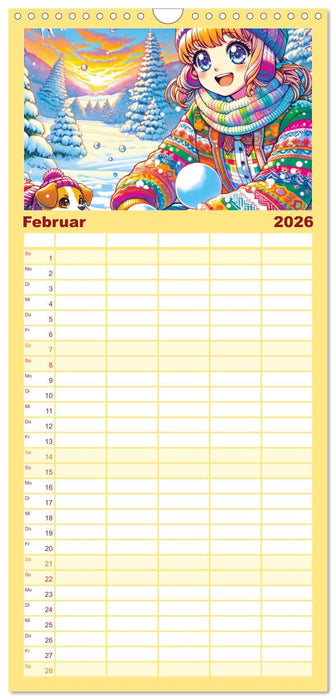 Manga Momente - Mit KI entfachte Manga Magie (CALVENDO Familienplaner 2026)