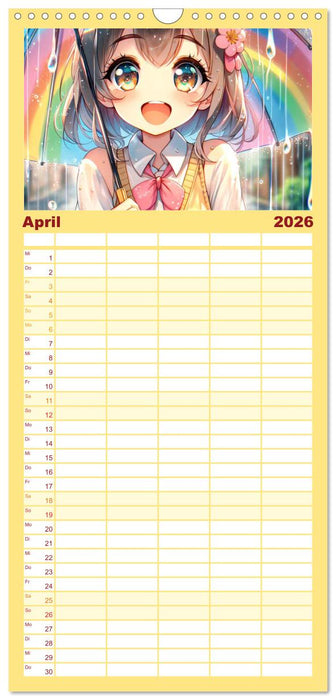 Manga Momente - Mit KI entfachte Manga Magie (CALVENDO Familienplaner 2026)